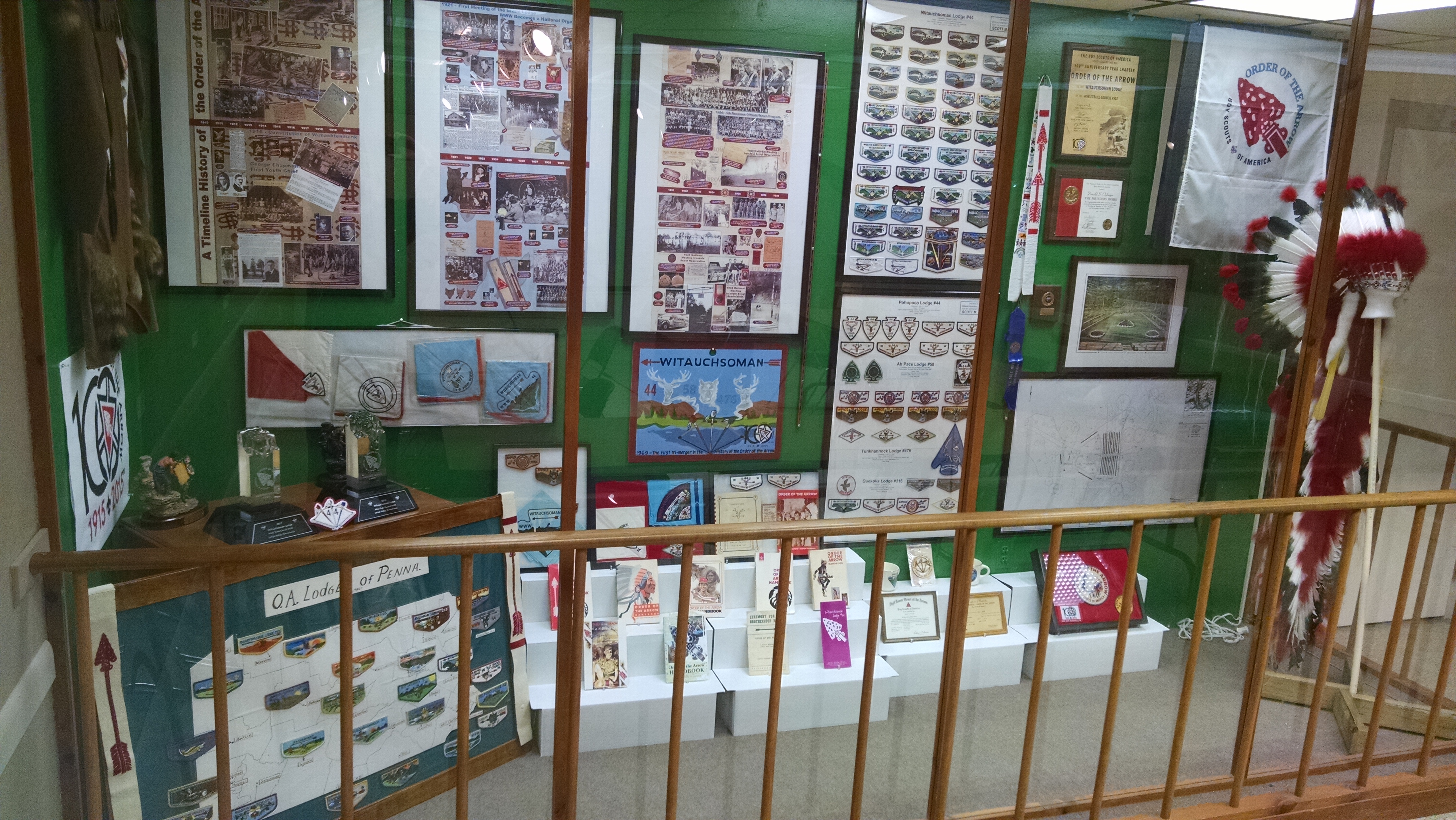 OA History display at Minsi Trails Council Office